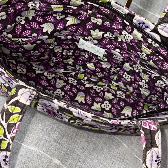 Vera Bradley Plum Petals Designer Little Betsy Bag PRELOVED w/callouts Fall 2011 - Picture 7 of 13